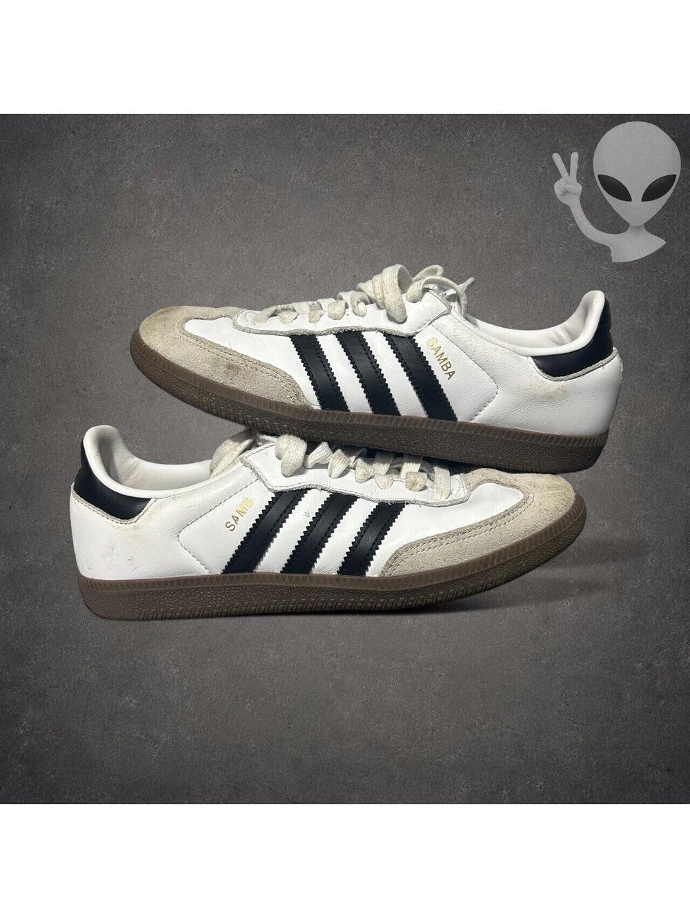 Adidas Samba OG White Black Gum B75806 Mens US 7.5 Leather